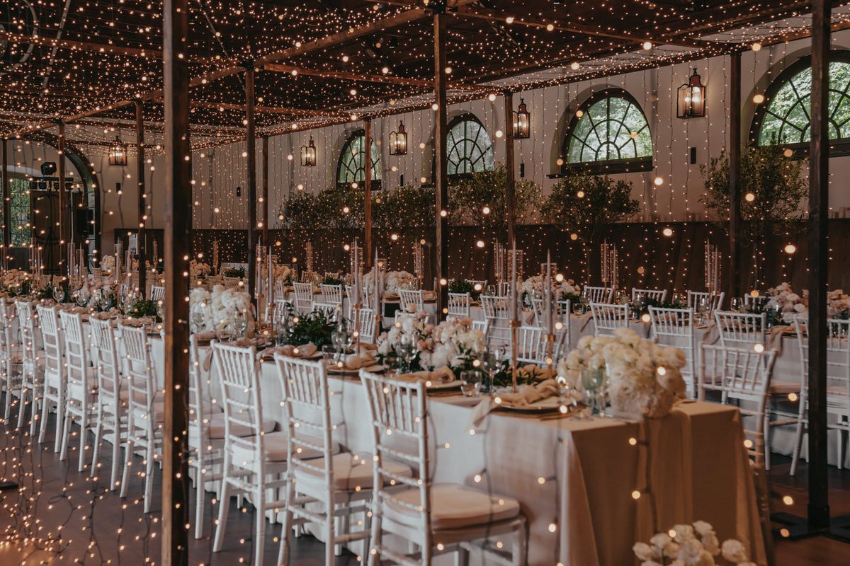 Unser Lichtertunnel Dinner Frame in der Reithalle Wenkenhof Riehen bei Basel