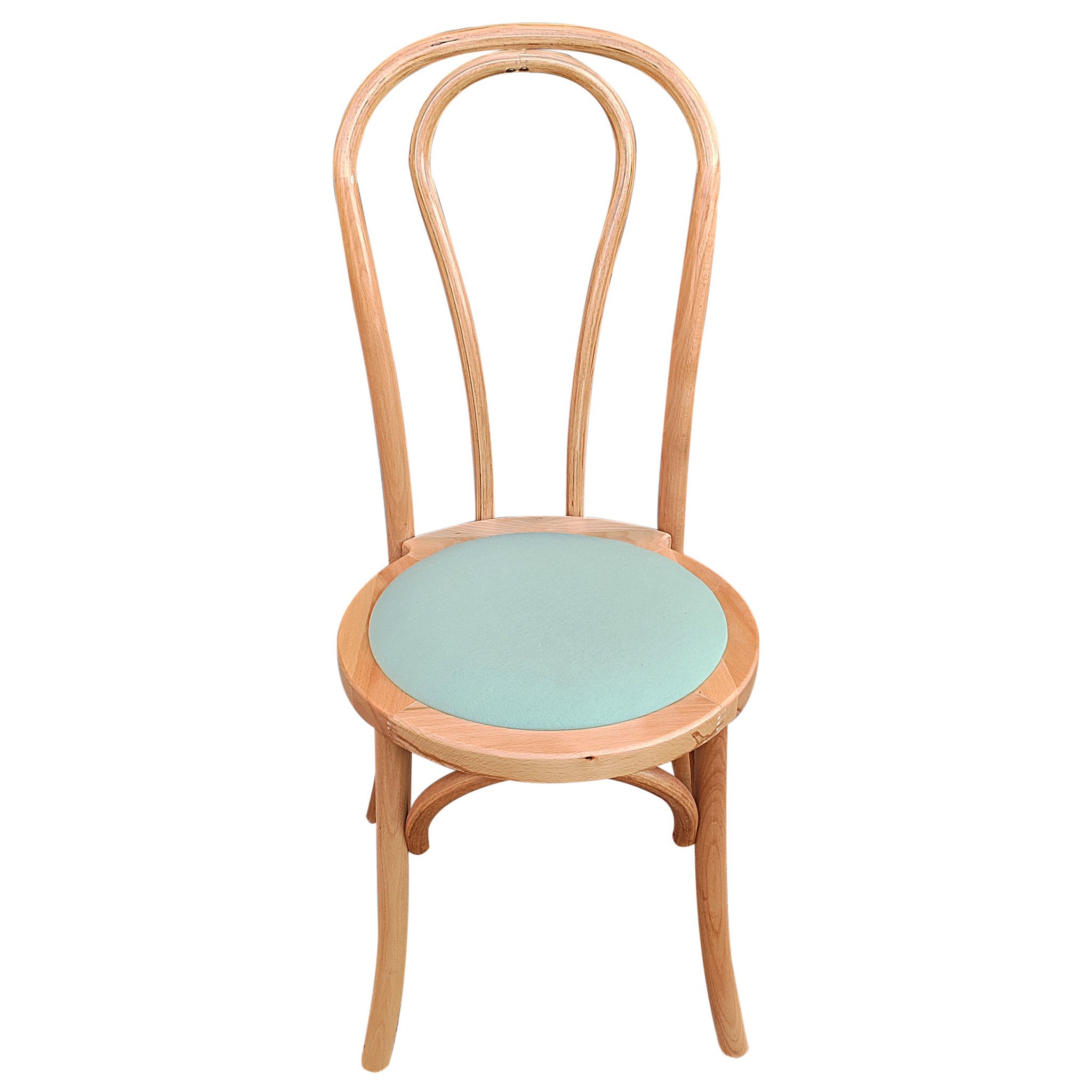 Leinen Sitzpad in sage green für Bentwood Stuhl aus Holz – Bild 2