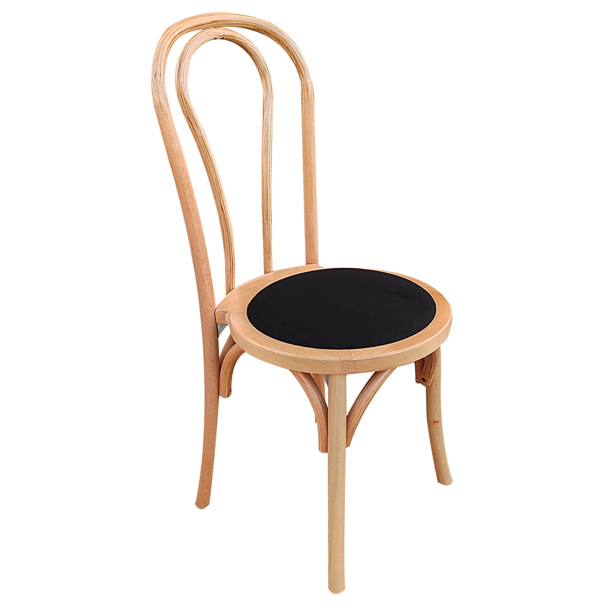 Leinen Sitzpad in schwarz für Bentwood Stuhl aus Holz