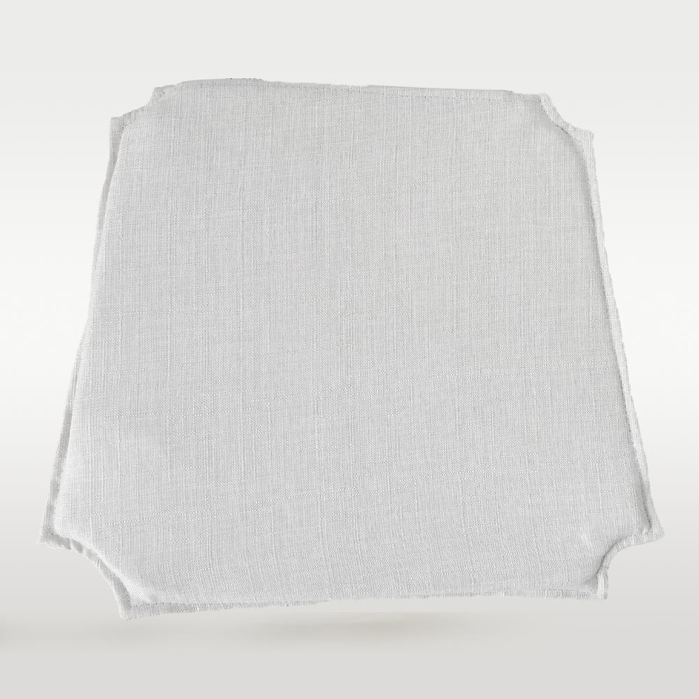 Leinen Sitzkissen für Skandi Stuhl weiß