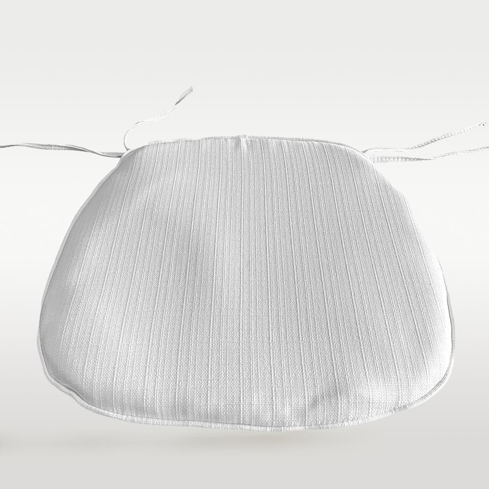 Sitzkissen aus Leinen für Cross Back Stuhl weiß