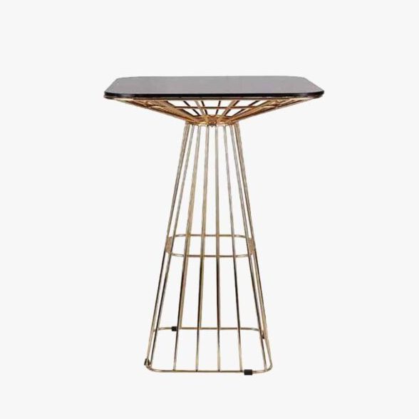 Lucy Wire Bartisch gold im Mesh-Look 75x75x104cm