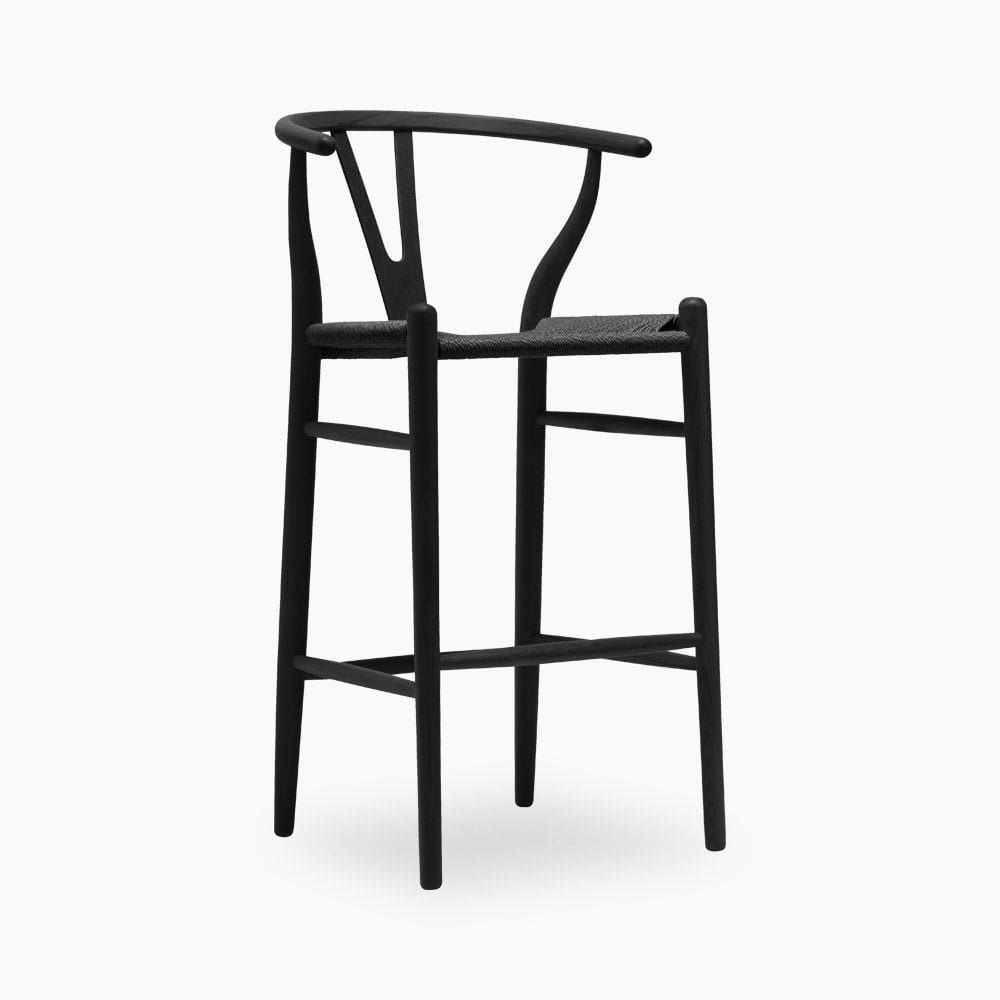 Skandi Barstuhl Holz schwarz