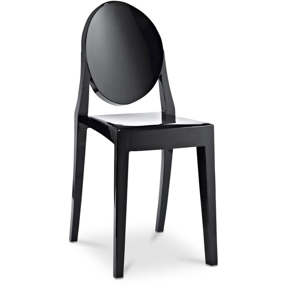 Transparenter Acrylstuhl schwarz