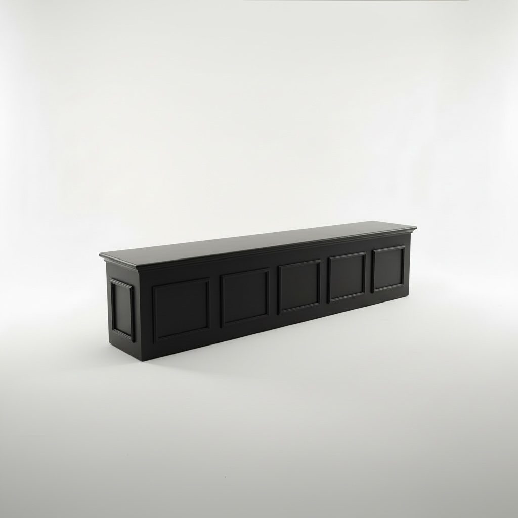 Bar Sideboard / Sitzbank 250x47x60cm schwarz