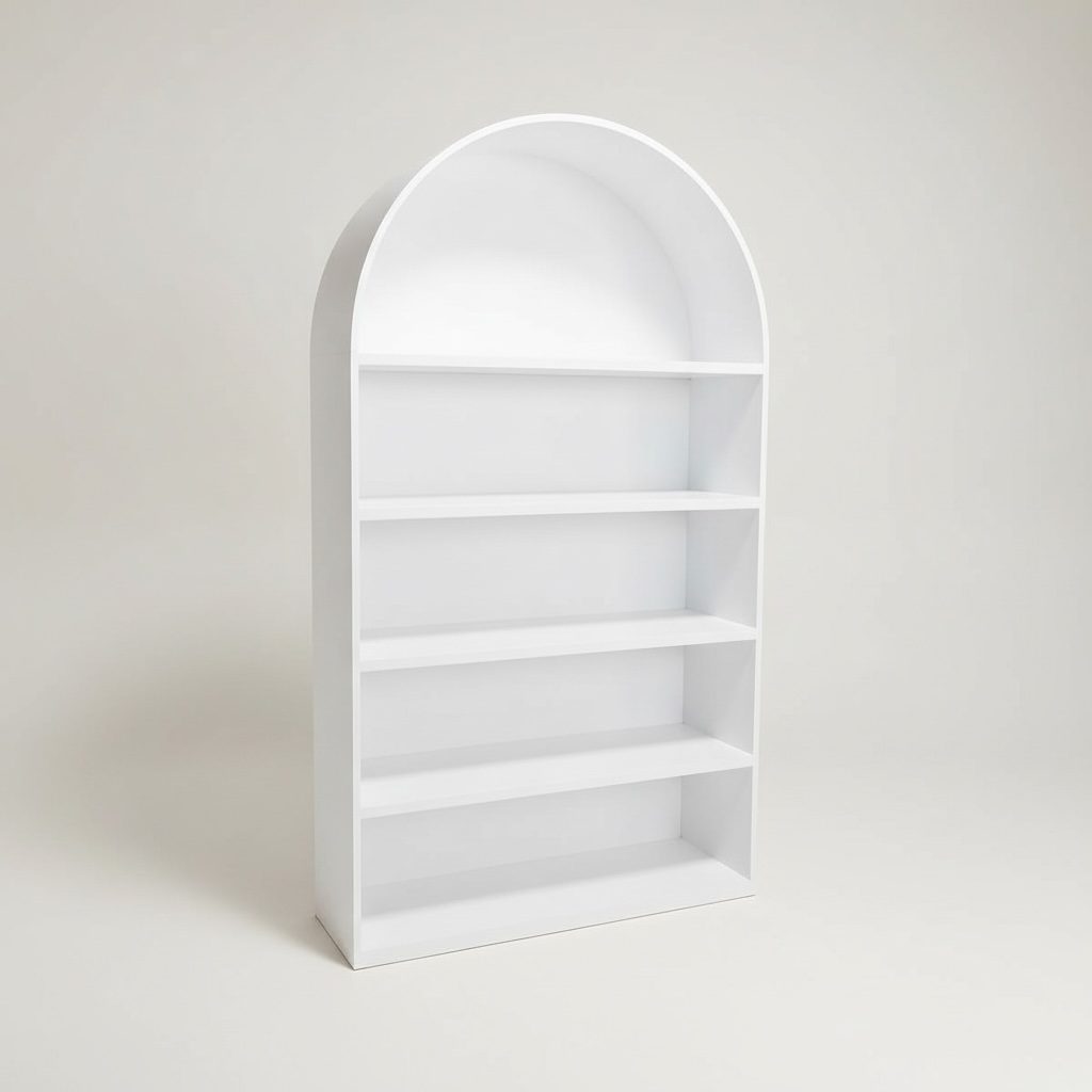 Bar Rückbuffet “round arch” für Gläser 120x210x42cm weiß