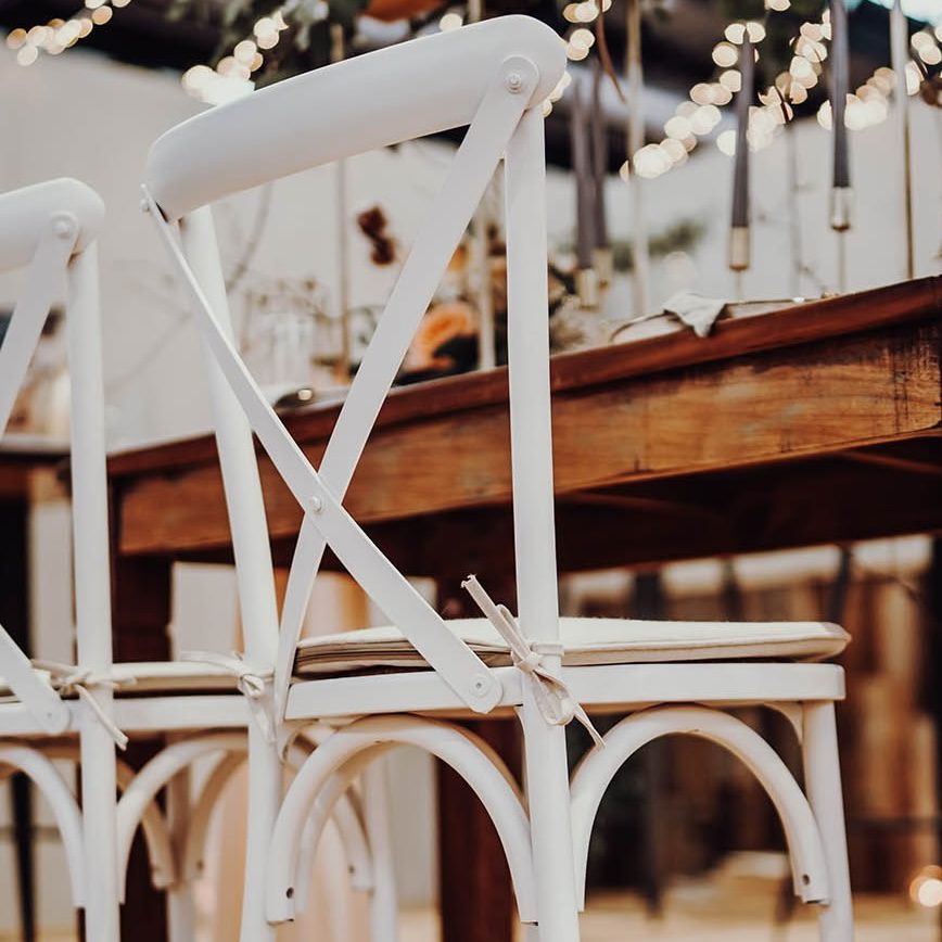 Cross Back Stuhl Simply white