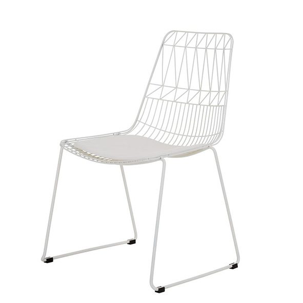 Lucy Wire Stuhl weiß im Mesh-Look