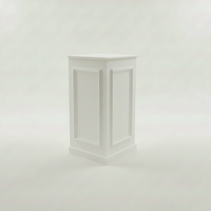 Mobile Bar-Säule Stage weiß rechteckig 60x60x115cm