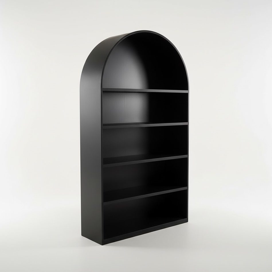 Bar Rückbuffet “round arch” für Gläser 120x210x42cm schwarz