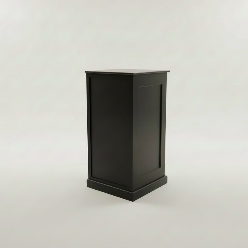 Mobile Bar-Säule Stage schwarz rechteckig 60x60x115cm