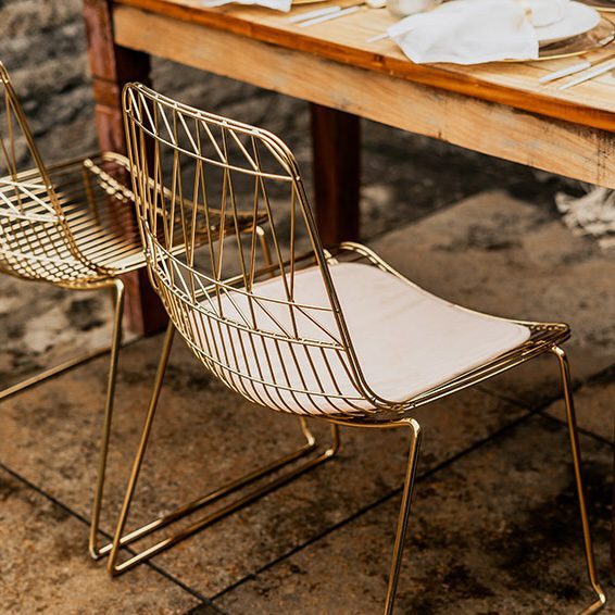 Sitzkissen für Lucy Wire Stuhl aus Kunstleder weiß