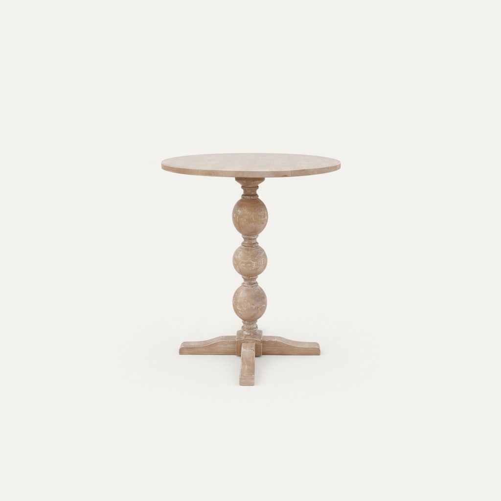 Louis Collection: Stehtisch aus Holz washed look 60x60x104cm