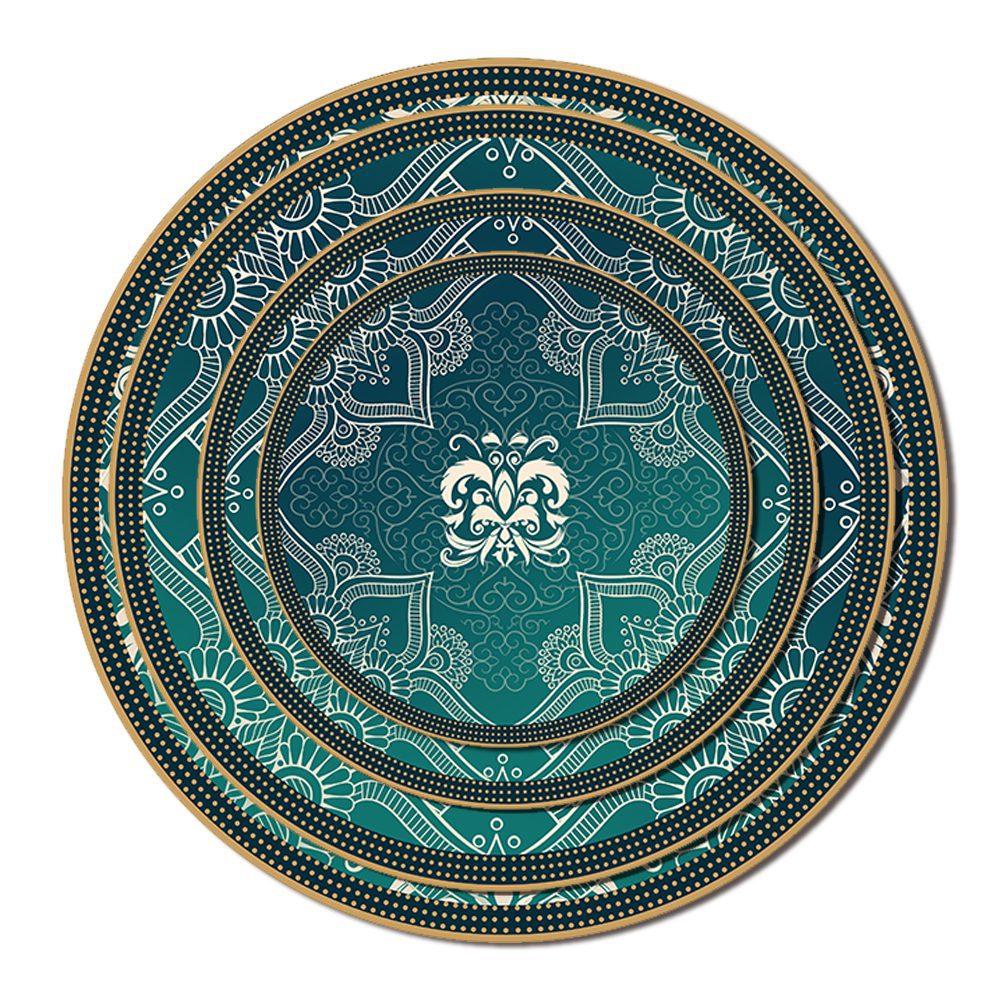 4tlg. Porzellan Teller-Set Oriental