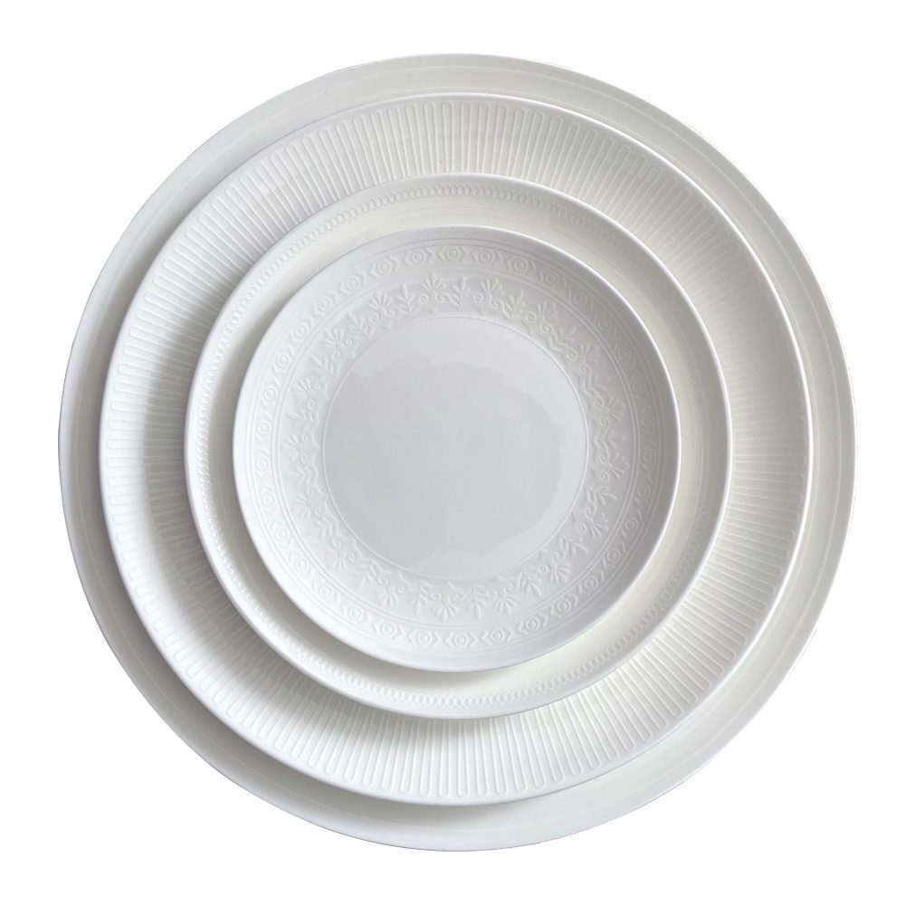 4tlg. Porzellan Teller-Set Pure Filigrane Relief