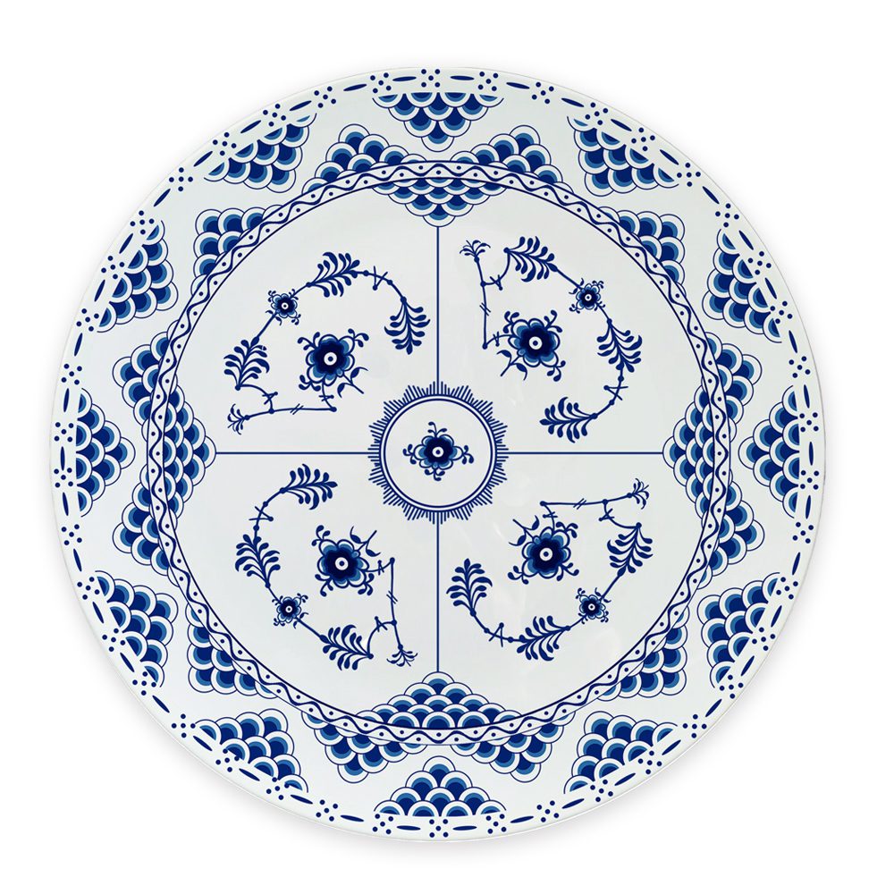 Mussemalet Porzellan Platzteller Ø 30,7cm