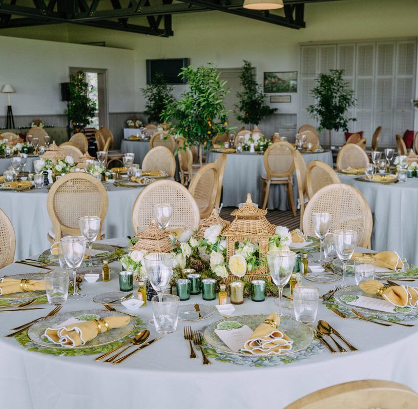 Leinenservietten Scalloped Senfgelb – Bild 2