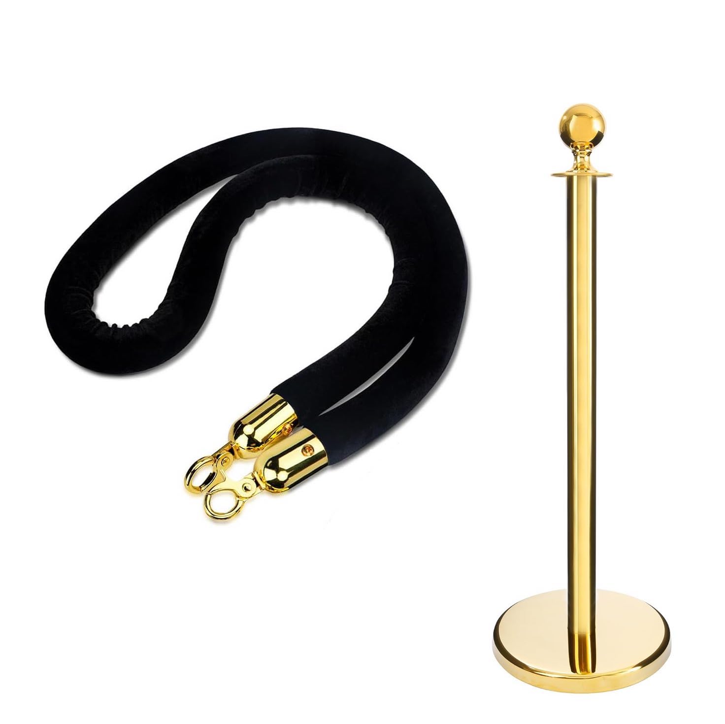 Absperrpfosten gold mit Kordel für Photobooth
