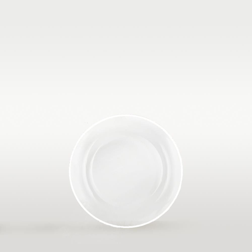 Brotteller aus Glas mit weißem Rand ⌀ 15,5cm