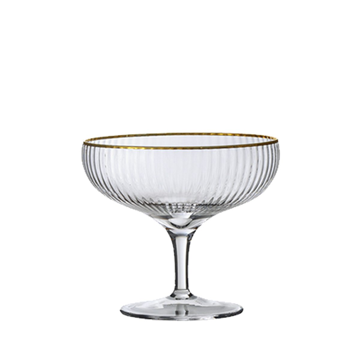 Classy-Serie: kleine Champagnerschale mit Goldrand 14cl