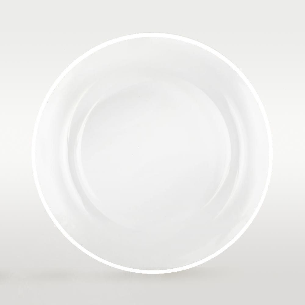 Platzteller aus Glas mit weißem Rand ⌀33cm