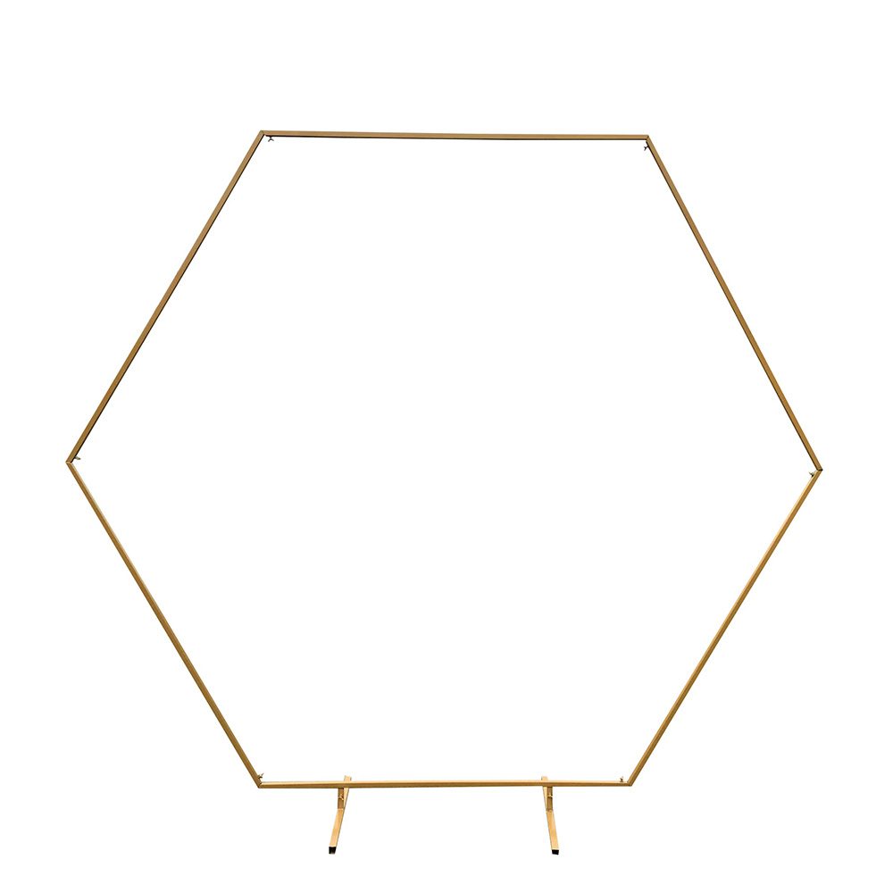 Traubogen Hexagon in gold, 220 cm