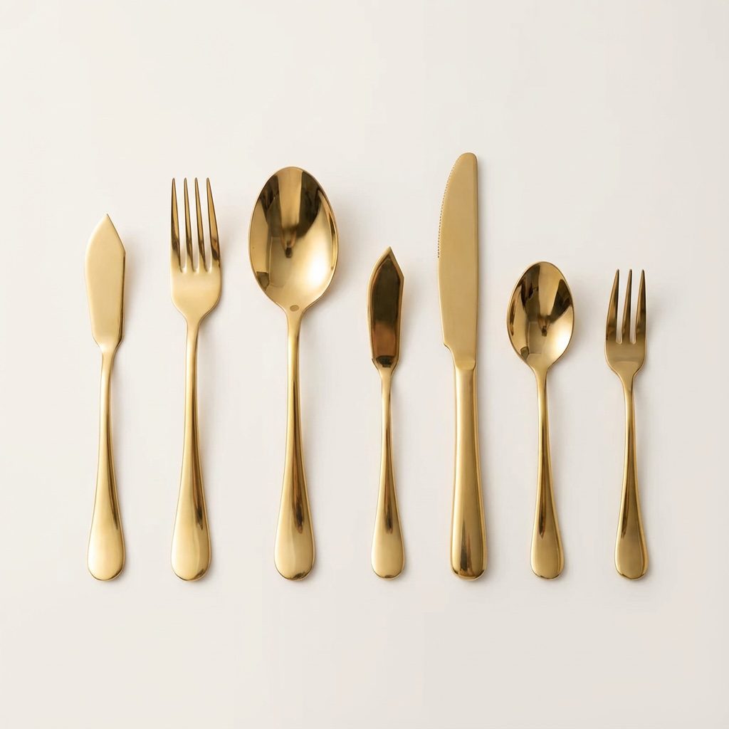 Besteck Gold Glanz Set 7-teilig