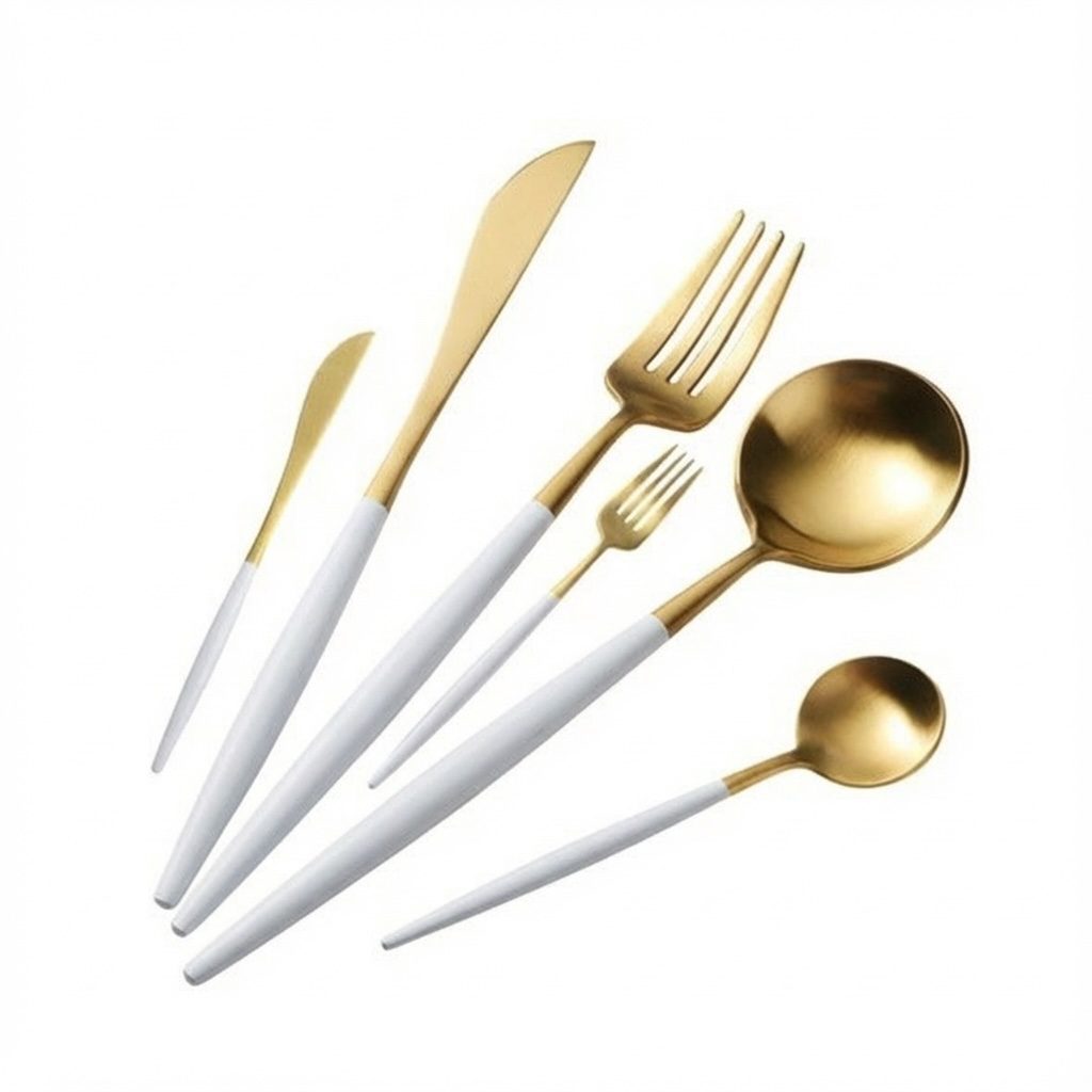 Besteck White & Gold Set 6-teilig