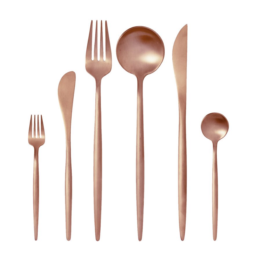 Besteck Kupfer Matt Set 6-teilig
