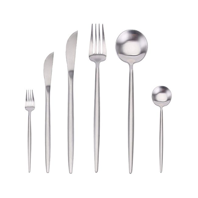 Besteck Silber Matt Set 6-teilig