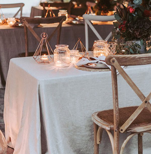 Leinentischdecke in macchiato beige | 350x250 cm – Bild 5