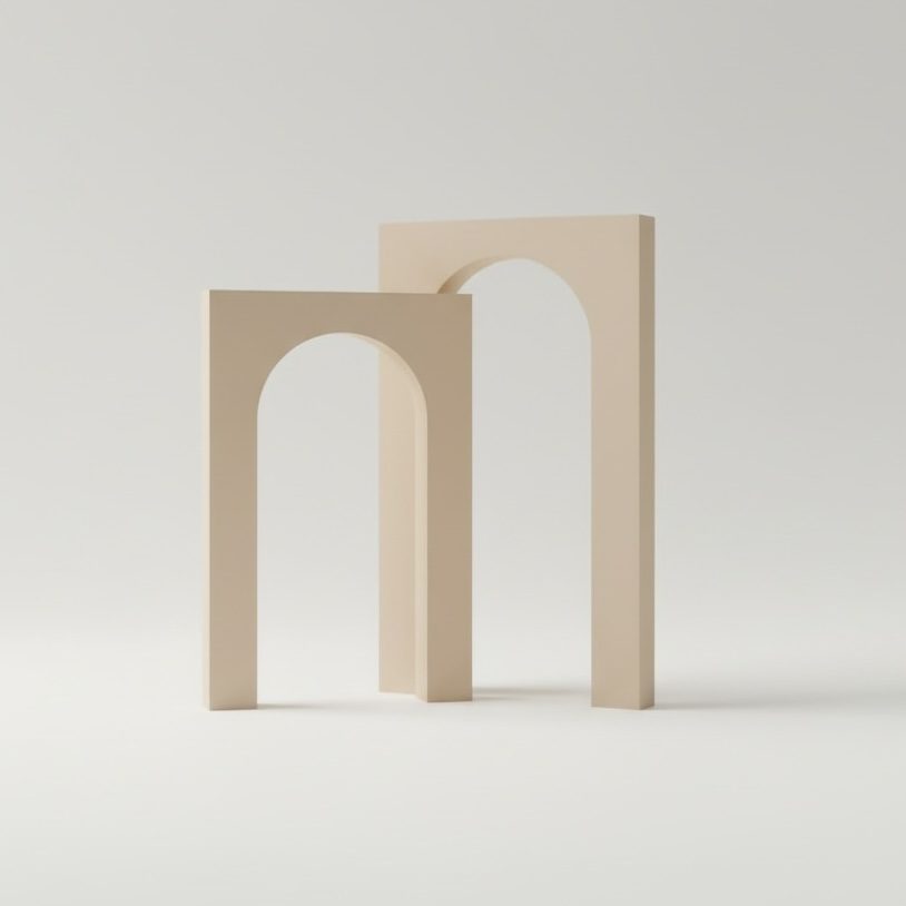 2er Set: Bogen Backdrop macchiato beige 250×140 & 220x140cm