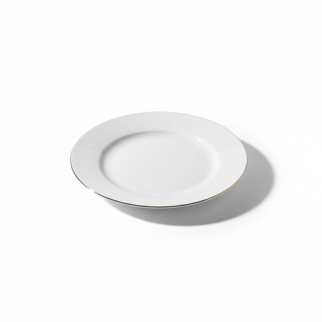 Brotteller aus Knochenporzellan mit Goldrand – ⌀ 16,6 CM