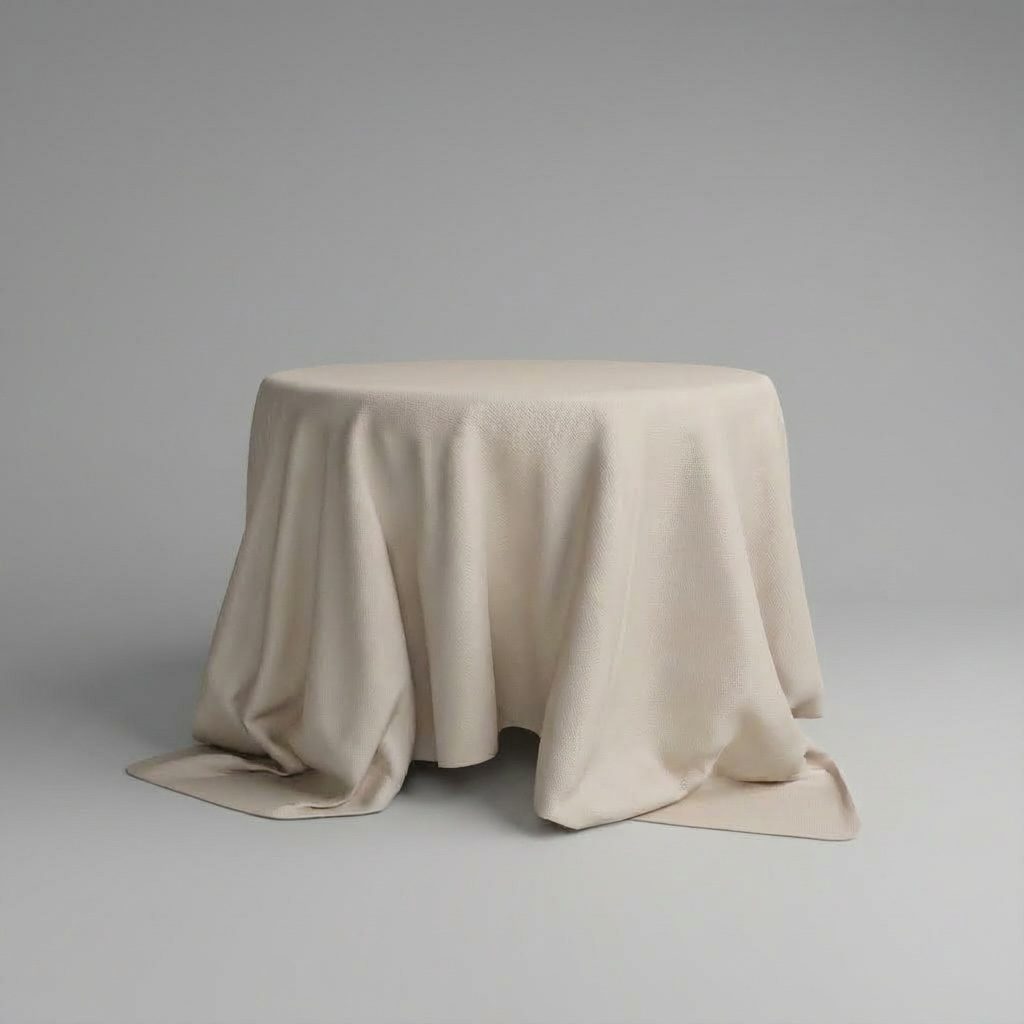 Runde Tischdecke in Buttercream  | ⌀ 330 cm