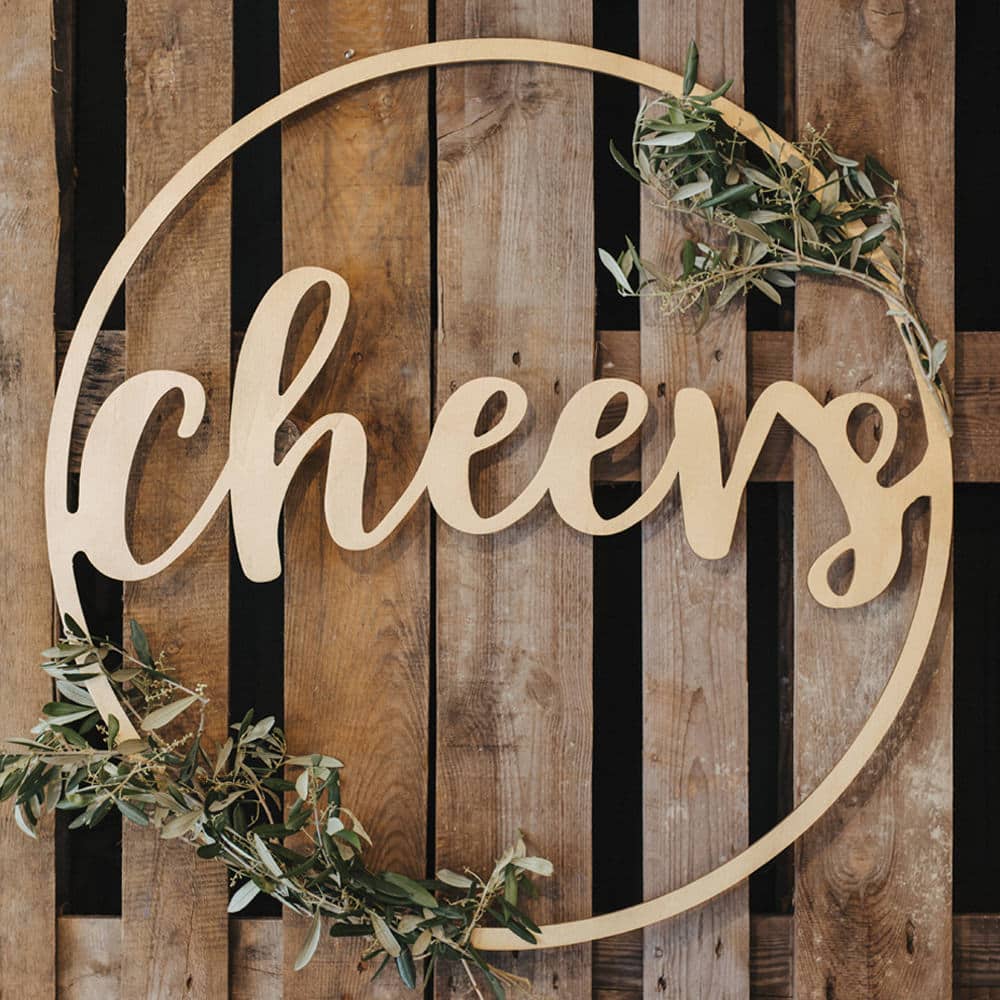 Dekoring “cheers” in gold