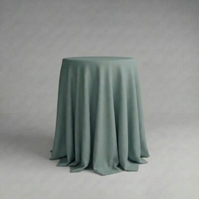 Round Cocktail Tablecloth in Eucalyptus for Bar Tables | ⌀ 330 cm