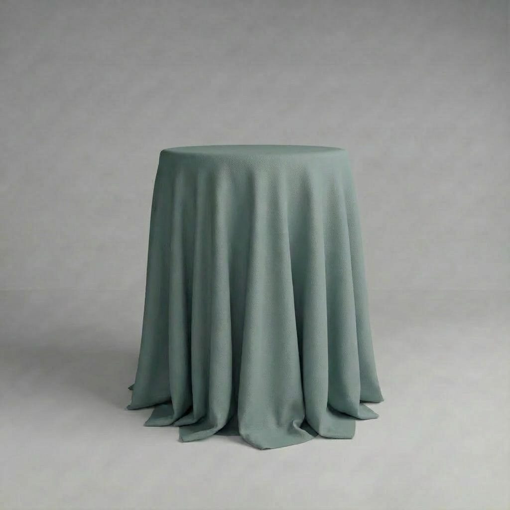 Runde Cocktailtischdecke in eukalyptus für Stehtische  | ⌀ 330 cm