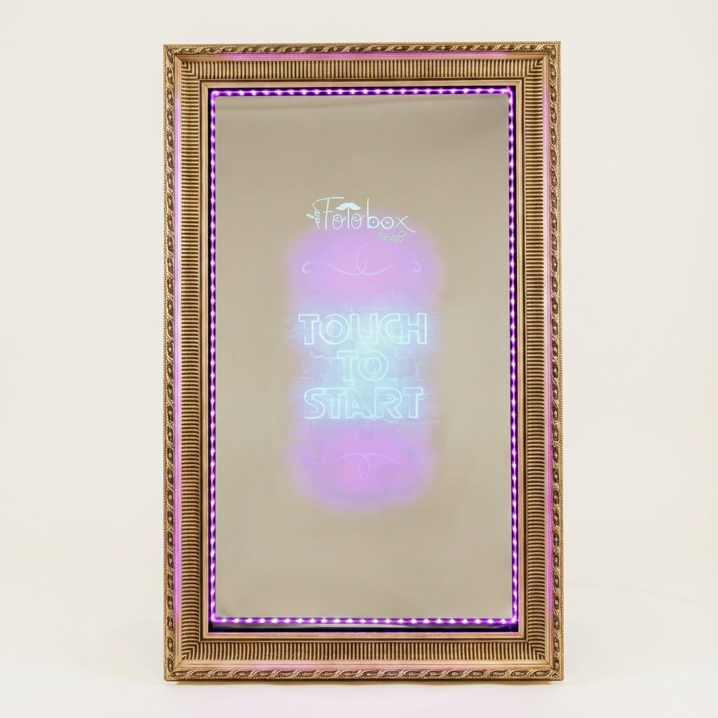 Fotospiegel mit Barockrahmen Photobooth mit Sofortausdruck Flatrate