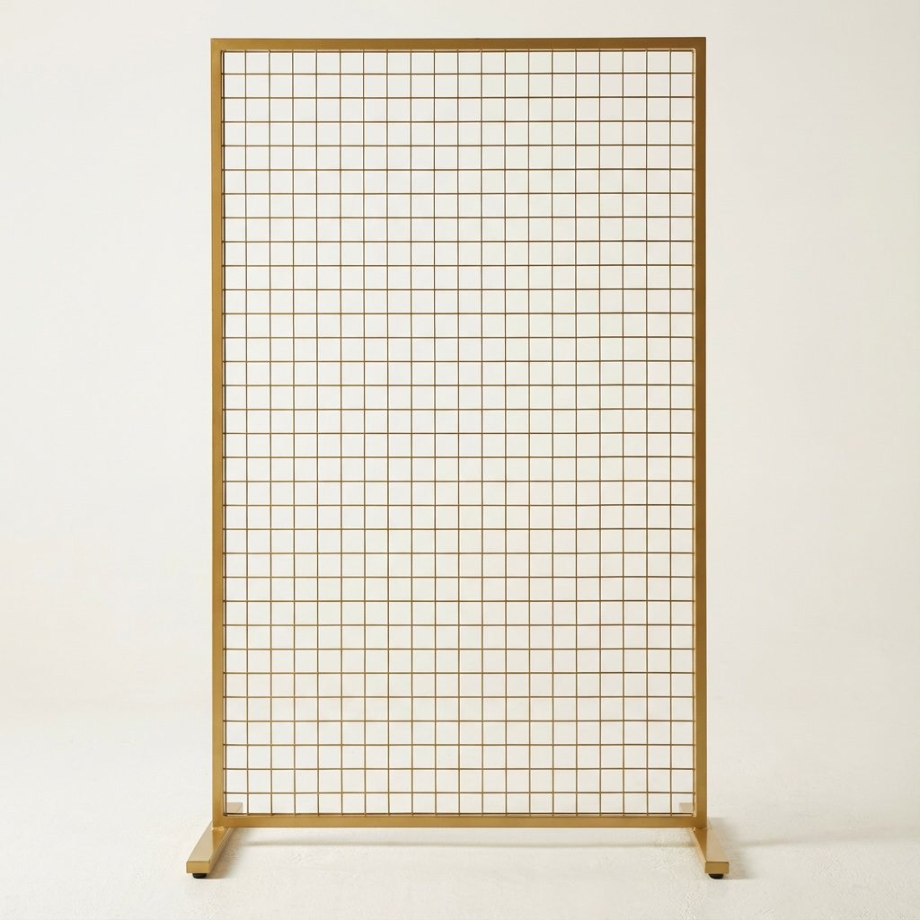 Hochzeit Hintergrund “Grid” eckig für Dekoration in Gold