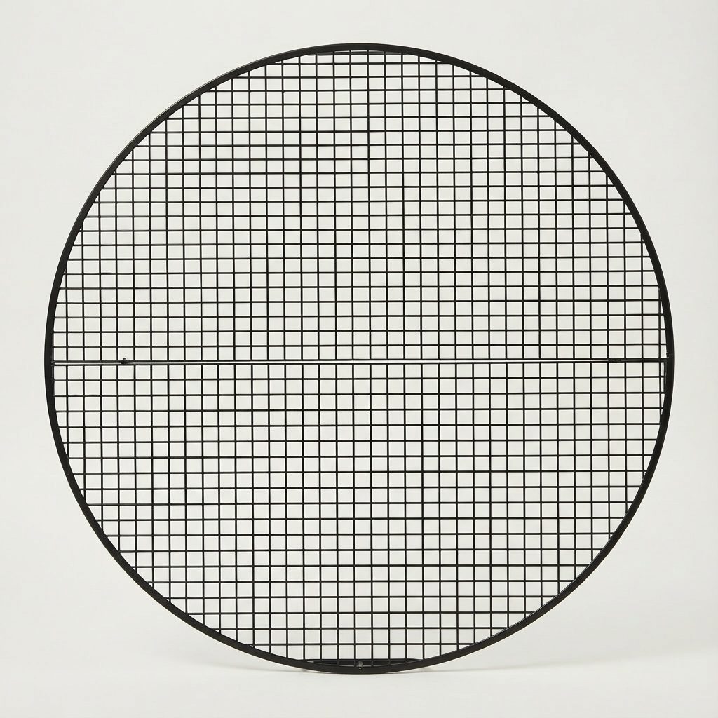 Hintergrund “Grid” rund für Dekoration in Schwarz