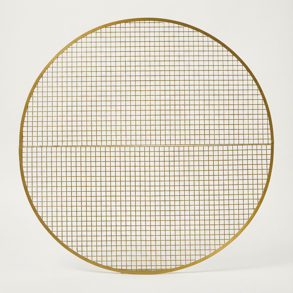 Hochzeit Hintergrund “Grid” rund für Dekoration in Gold