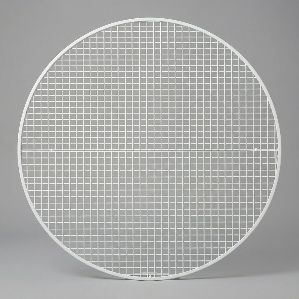 Hochzeit Hintergrund “Grid” rund für Dekoration in Weiß