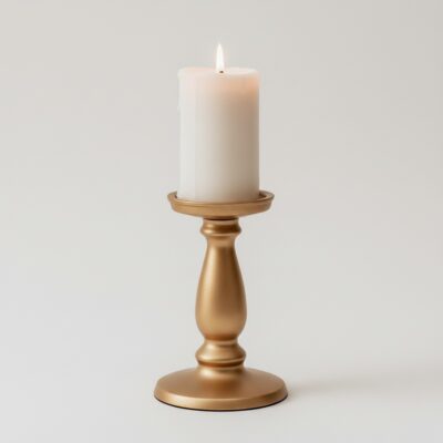Blockkerzenständer in Gold 13cm