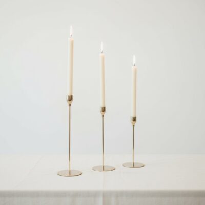 Kerzenständer in shiny gold 3er Set