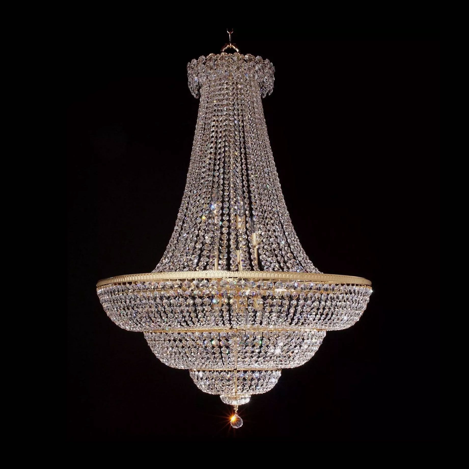 60-Flammiger IMPERIAL Kristall-Kronleuchter H 300cm x ⌀ 160cm