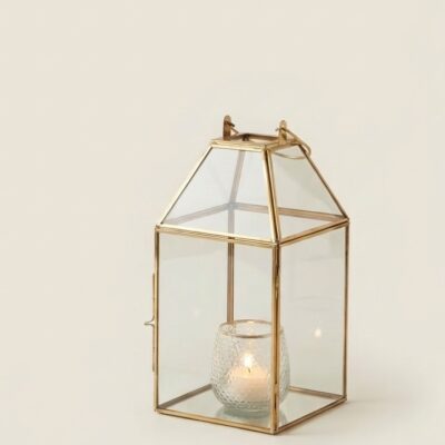 Geometric lanterns in gold small