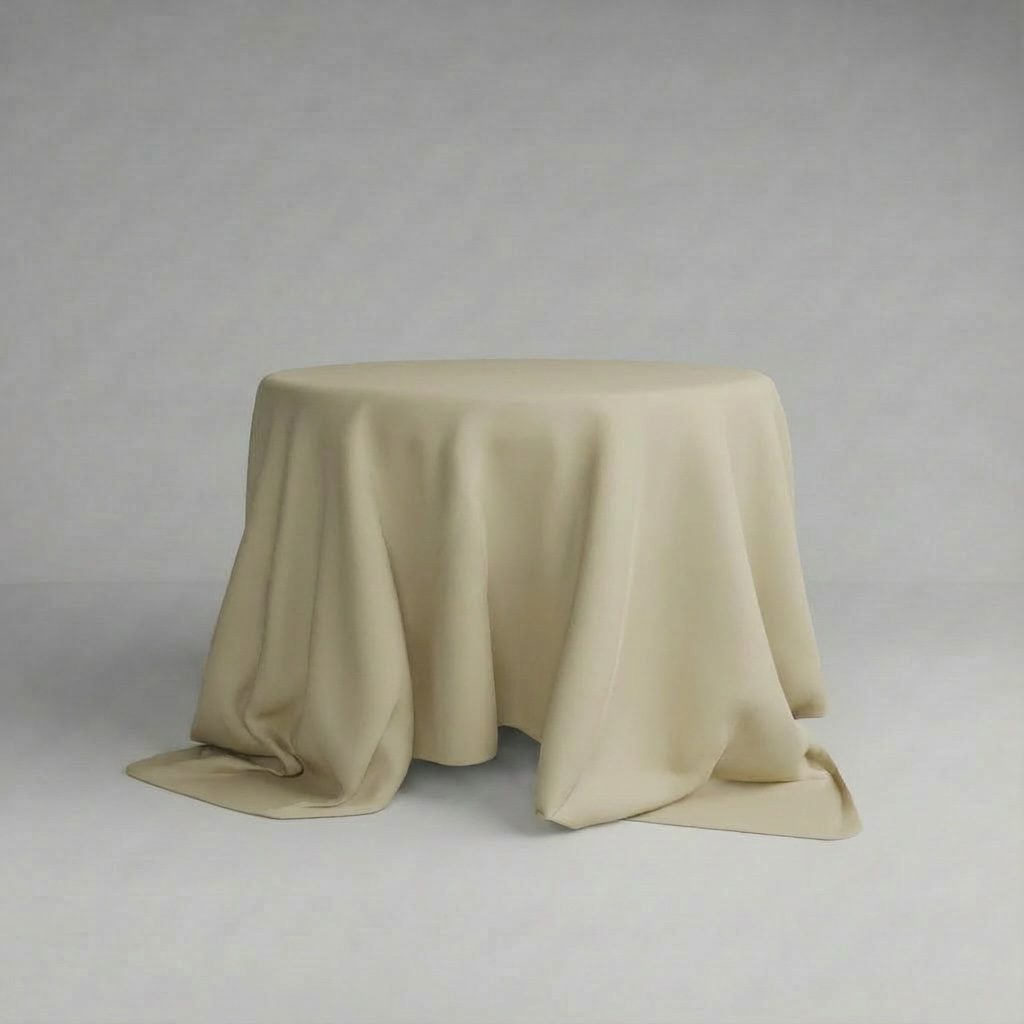 Runde Tischdecke in Latte Macchiato Beige  | ⌀ 330 cm