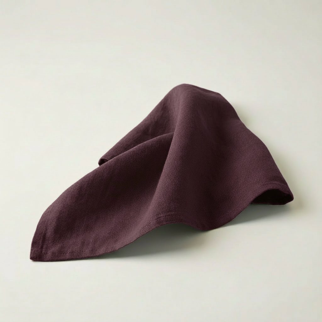 Leinenservietten in aubergine