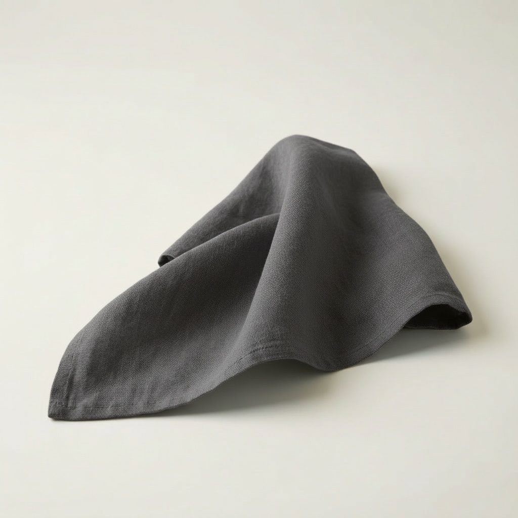 Leinenservietten in anthrazit, dunkelgrau (Stonewashed)