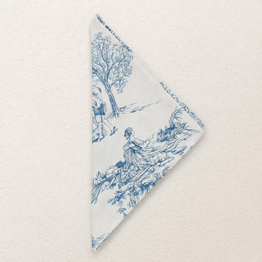 Stoffserviette aus Baumwolle – toile de jouy